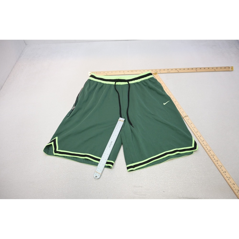 Nike Basketball Shorts Men XL Green Neon Lime Dri-FIT Mesh Athletic Excellent